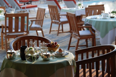 Enjoy your breakfast on our sunny terrace